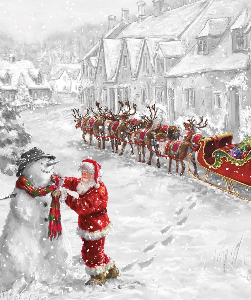 More Christmas Wishes Santa 16552 Panel