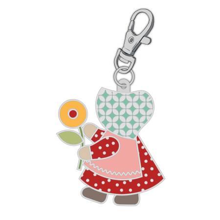 Bee Vintage Enamel Charm Sunbonnet Sue