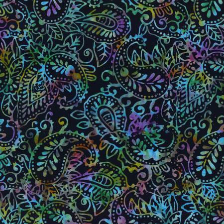 Mystic Vineyard Black Paisley Batik