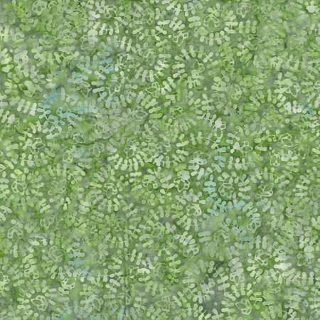 Mystic Vineyard Light Green Spiral Vines Batik