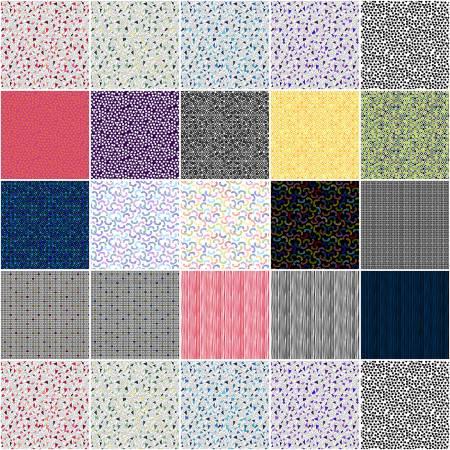 Black White & Bright 10" squares