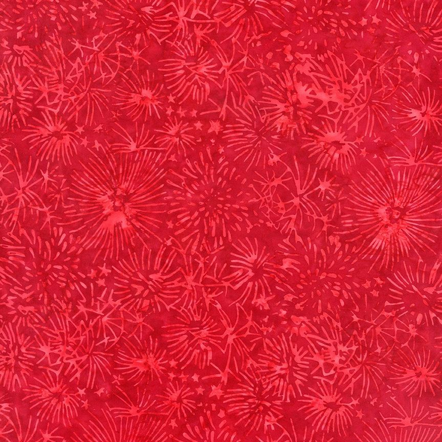 Tonga Batik Fireworks B7837 Red