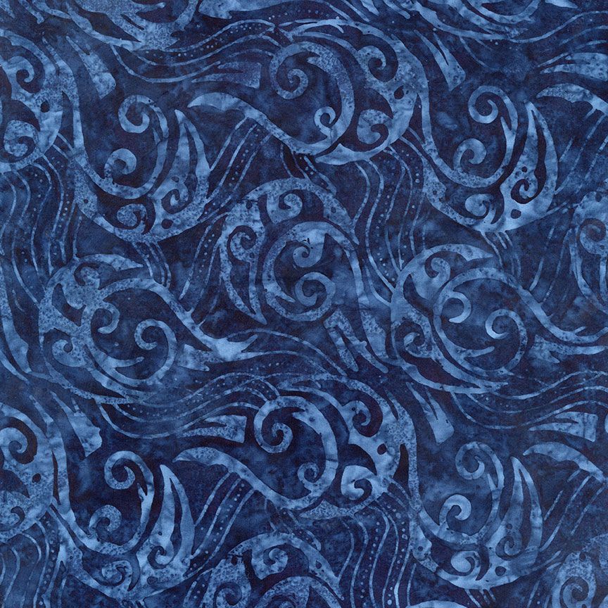 Tonga Batik Rigid Swirls B8033 Navy