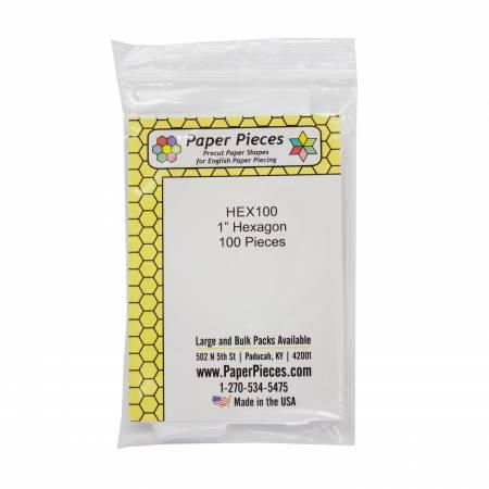 1" Hexagons - 100 Pieces