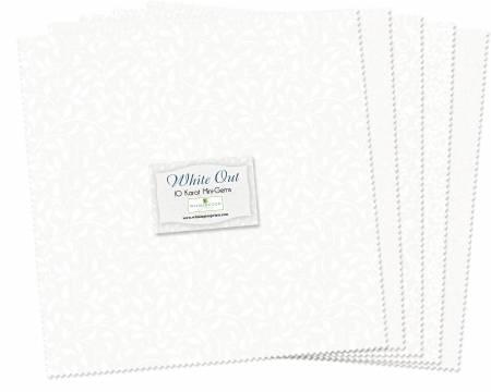 10" Squares White Out 24pc