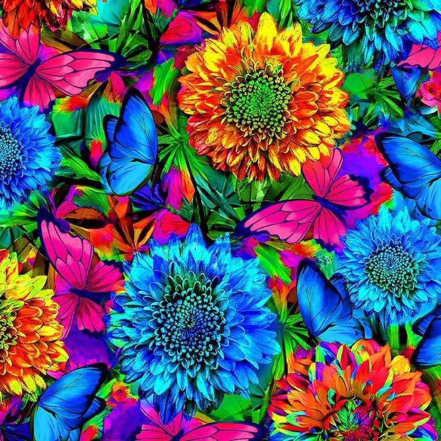 Bright Flowers & Butterflies CD2151 Multi