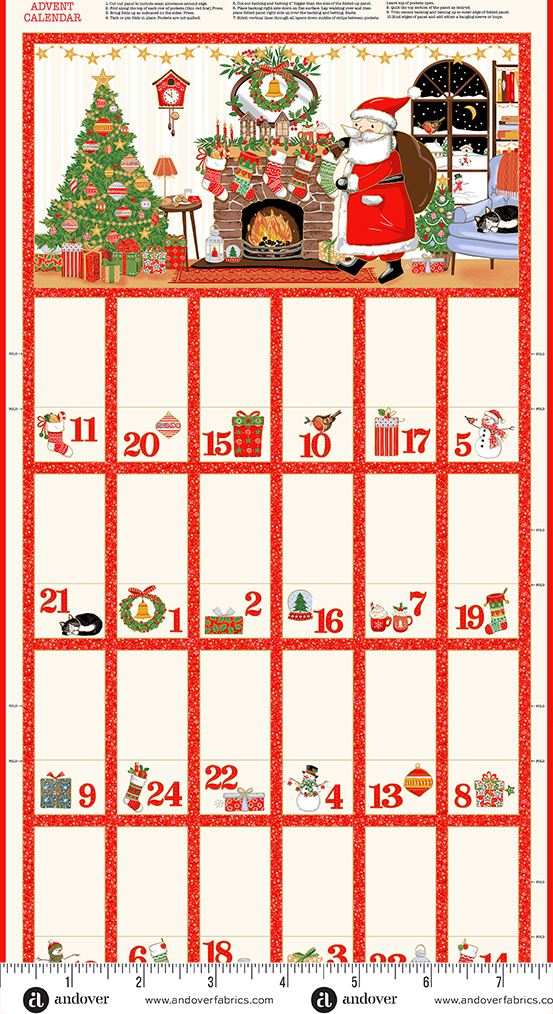 Jolly St Nick Advent calendar MU 128 1 panel