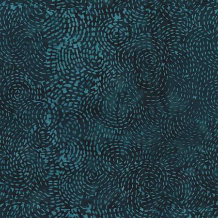 Dark Teal Stitches Batik