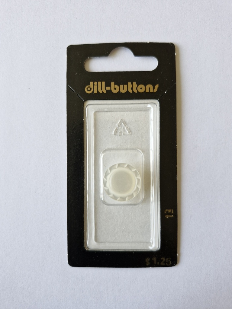 5/8" Polyester button white