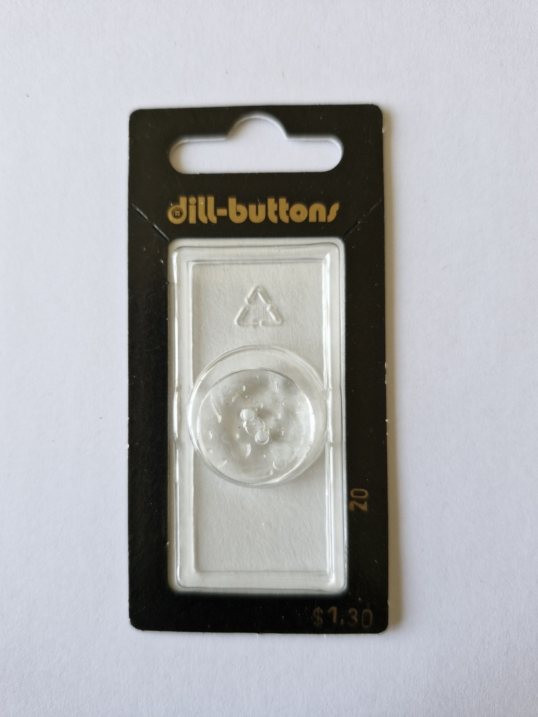 3/4" Polyamid button transparent