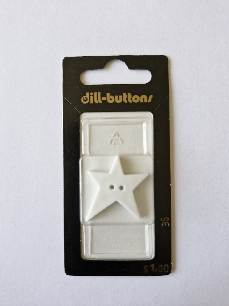 1-1/8" polyamide fashion button white