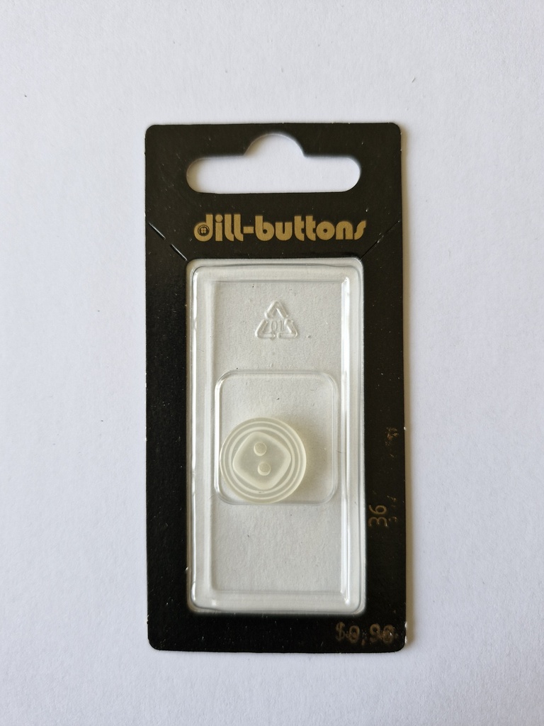 5/8" Polyester button white