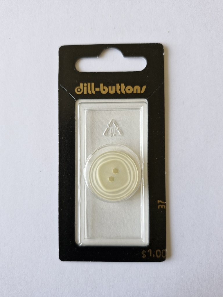 3/4" Polyester button white
