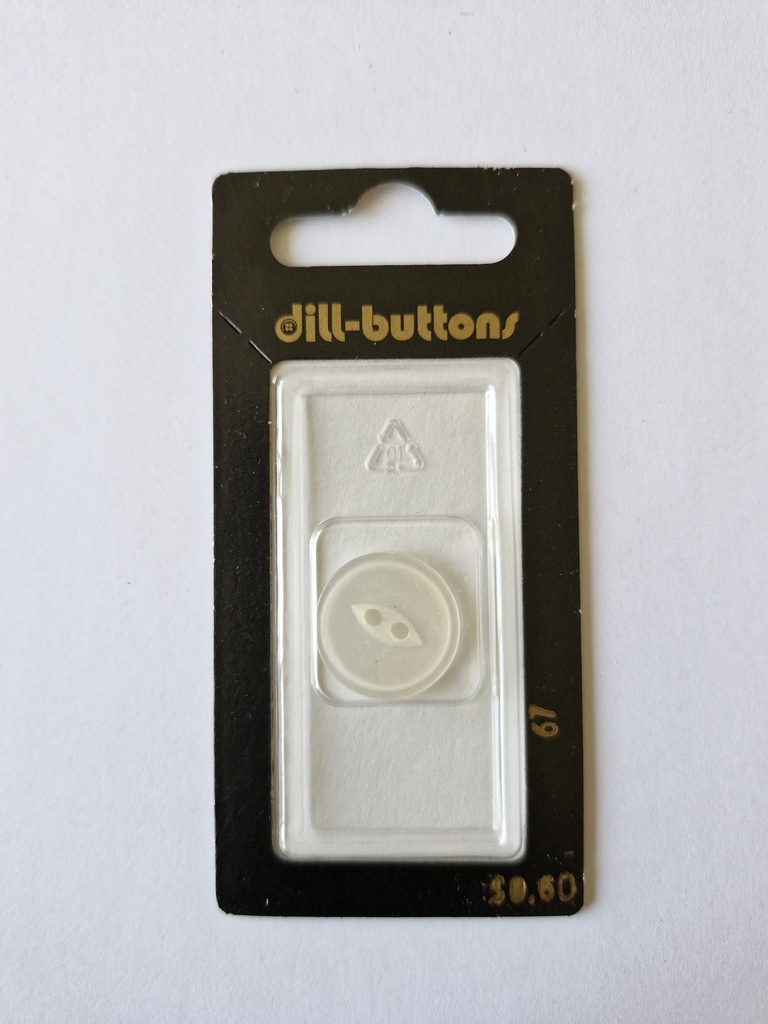 11/16" Polyester button white