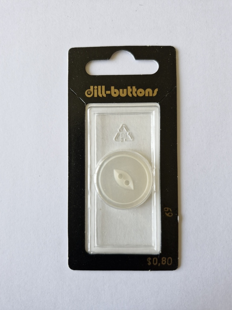 7/8" Polyester button white