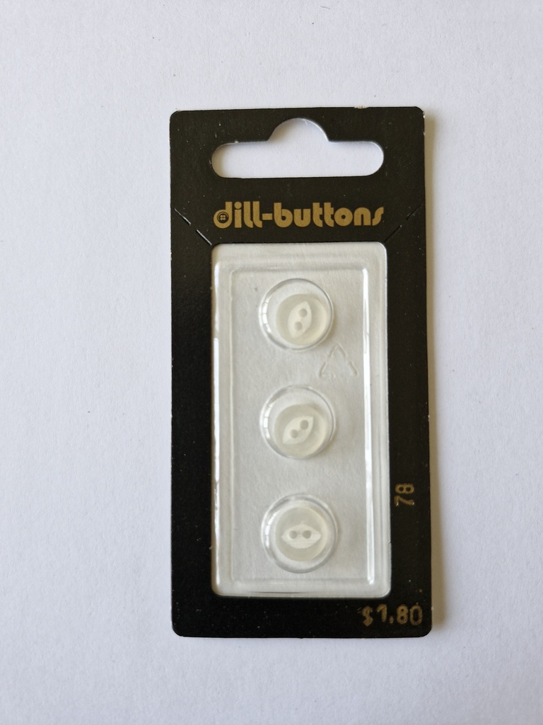 3/8" Polyester button white