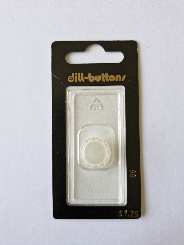 5/8" Polyester button white
