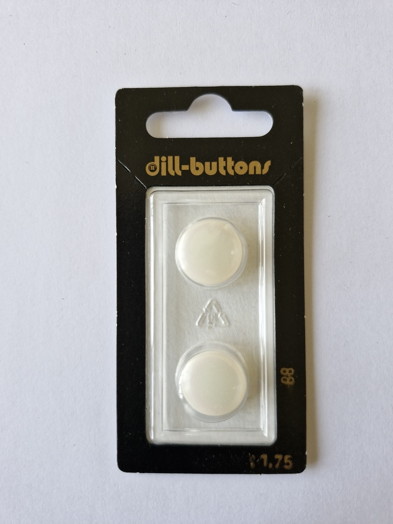 5/8" Polyester button white