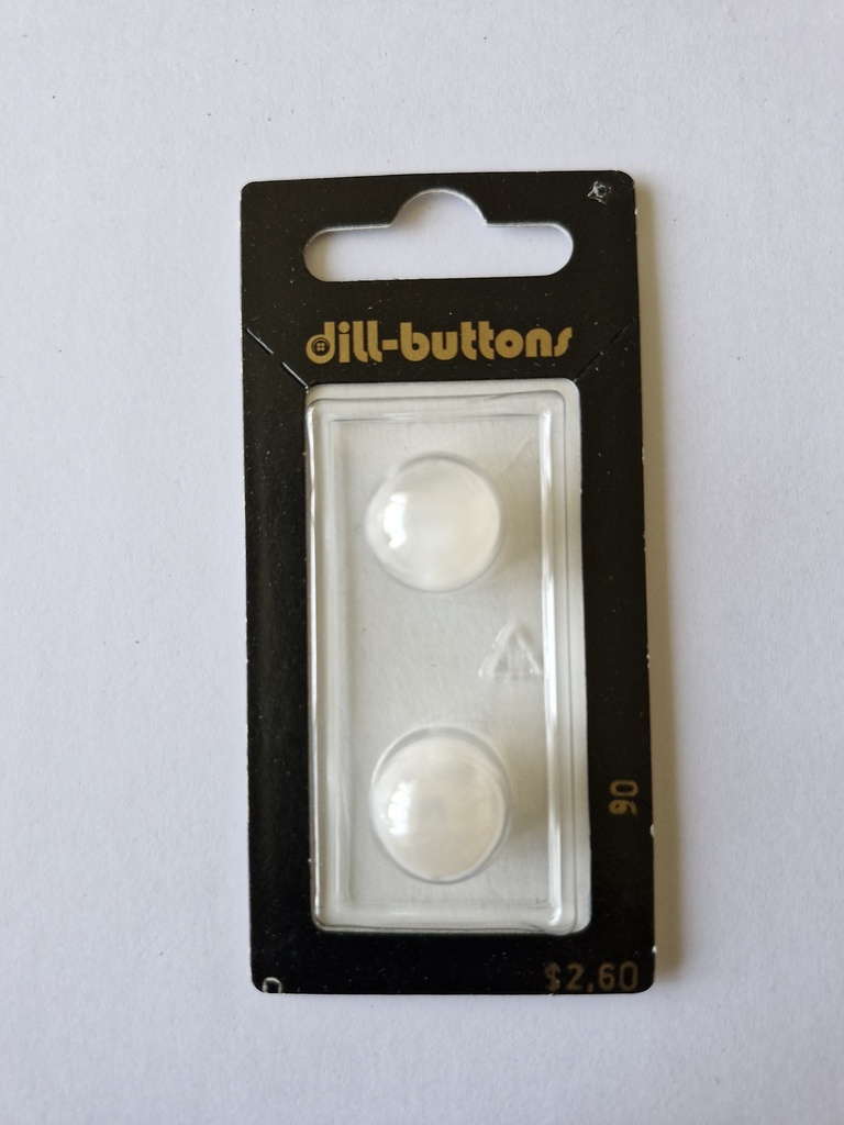 9/16" polyester button white