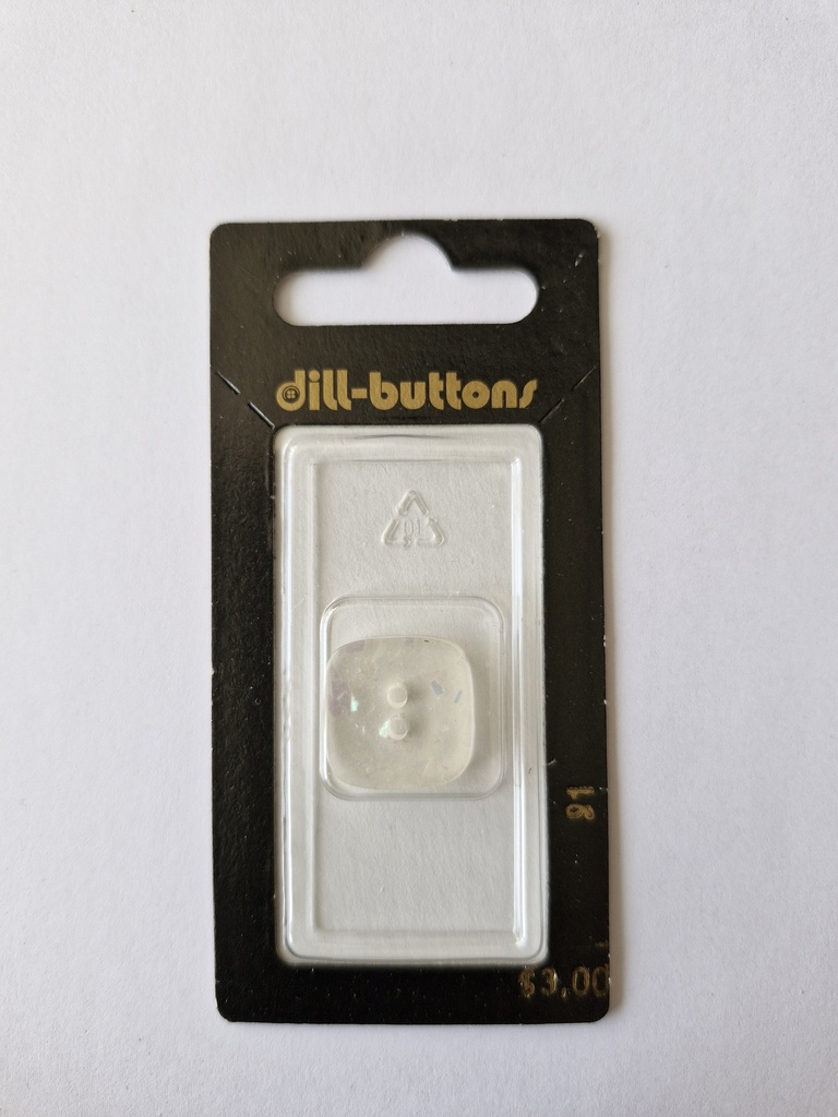 13/16" polyester button transparent