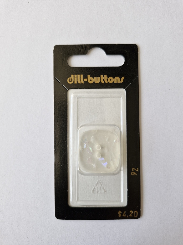 1" polyester button transparent