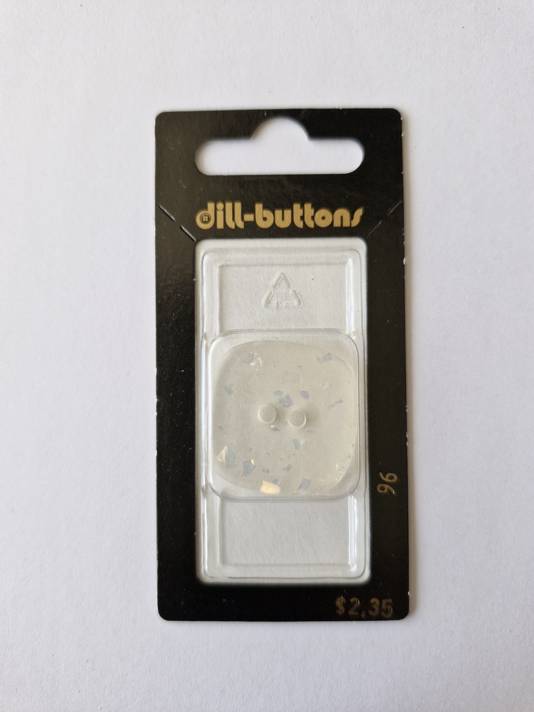 1-3/16" polyester button transparent