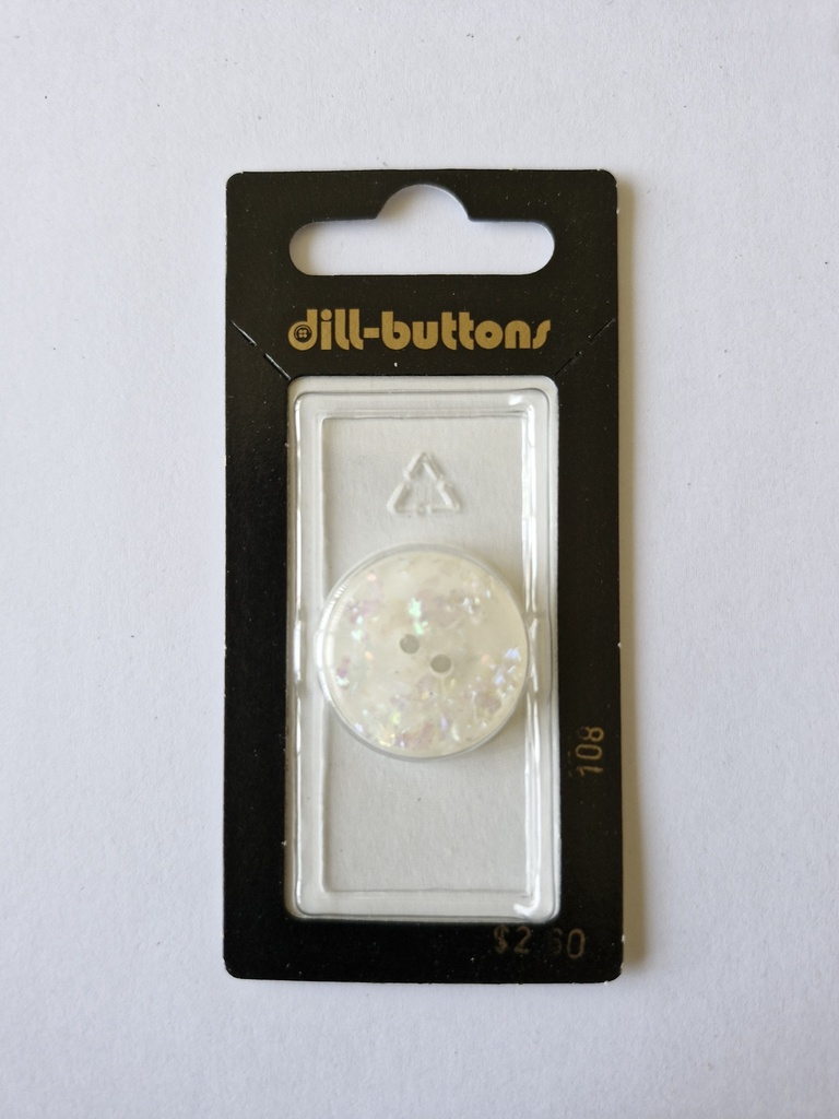 7/8" Polyester button white