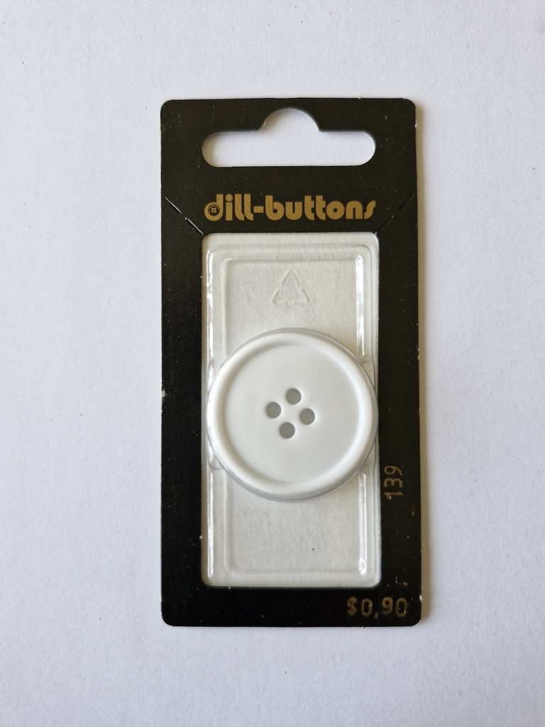 1-1/8" Polyamid button white