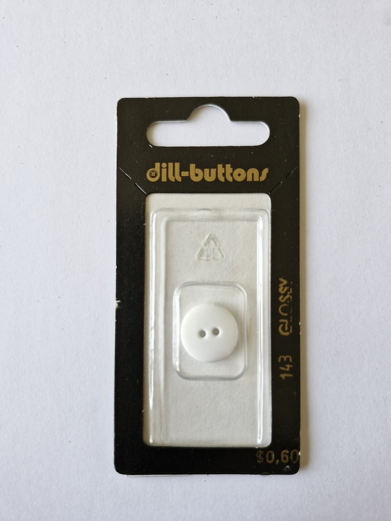 9/16" Polyamid button optical white