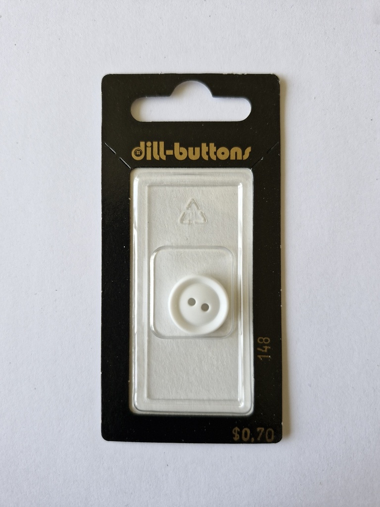 5/8" Polyamid button white