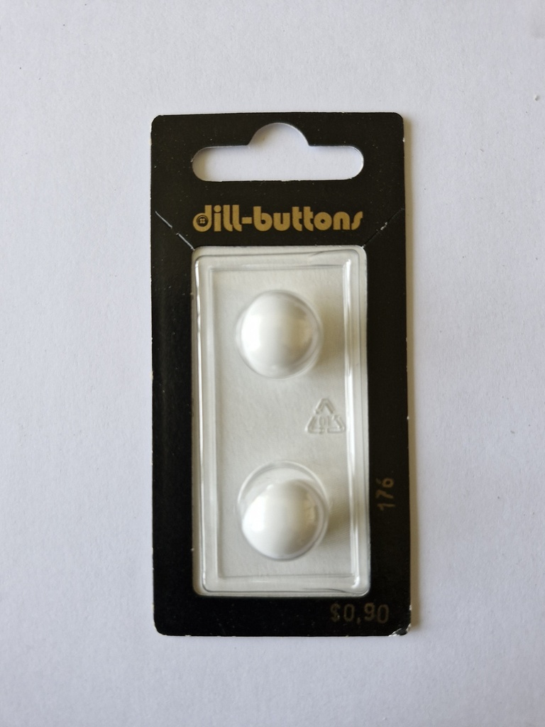 5/8" Polyamid button white