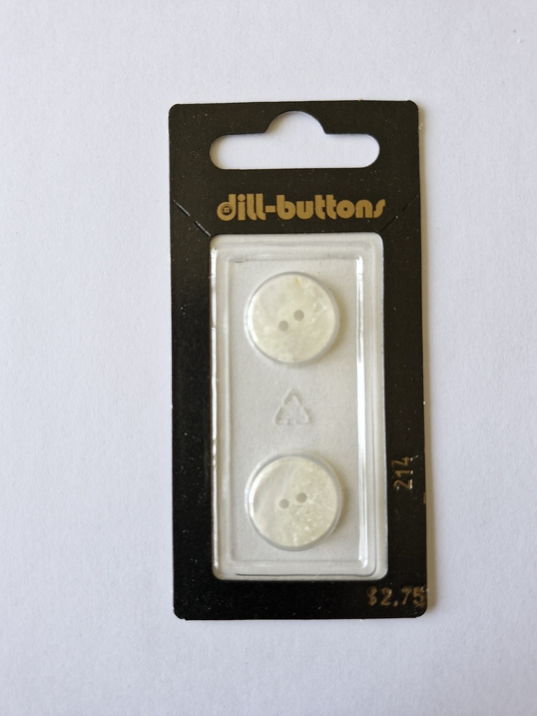 5/8" polyester button white