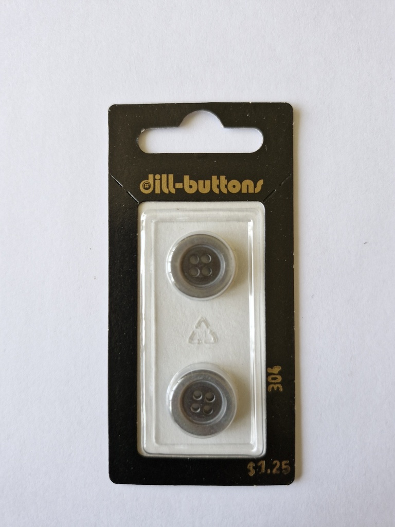 5/8" Polyester button grey