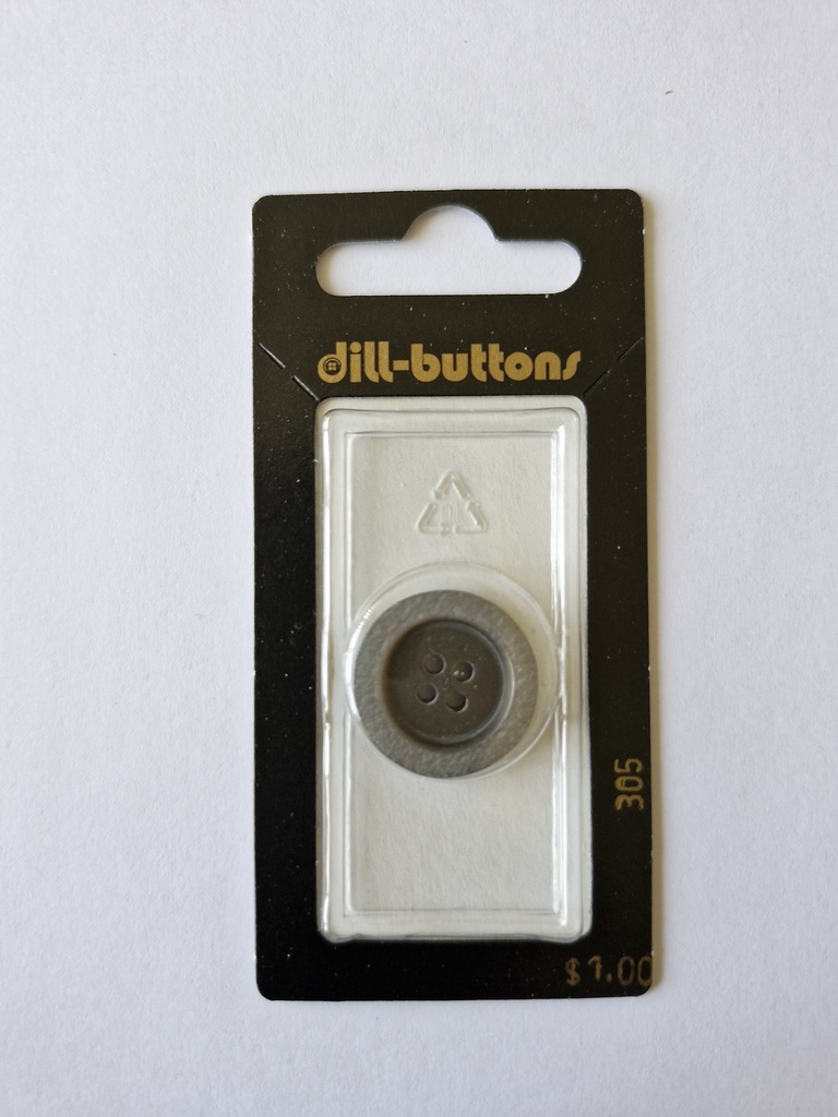 3/4" Polyester button grey