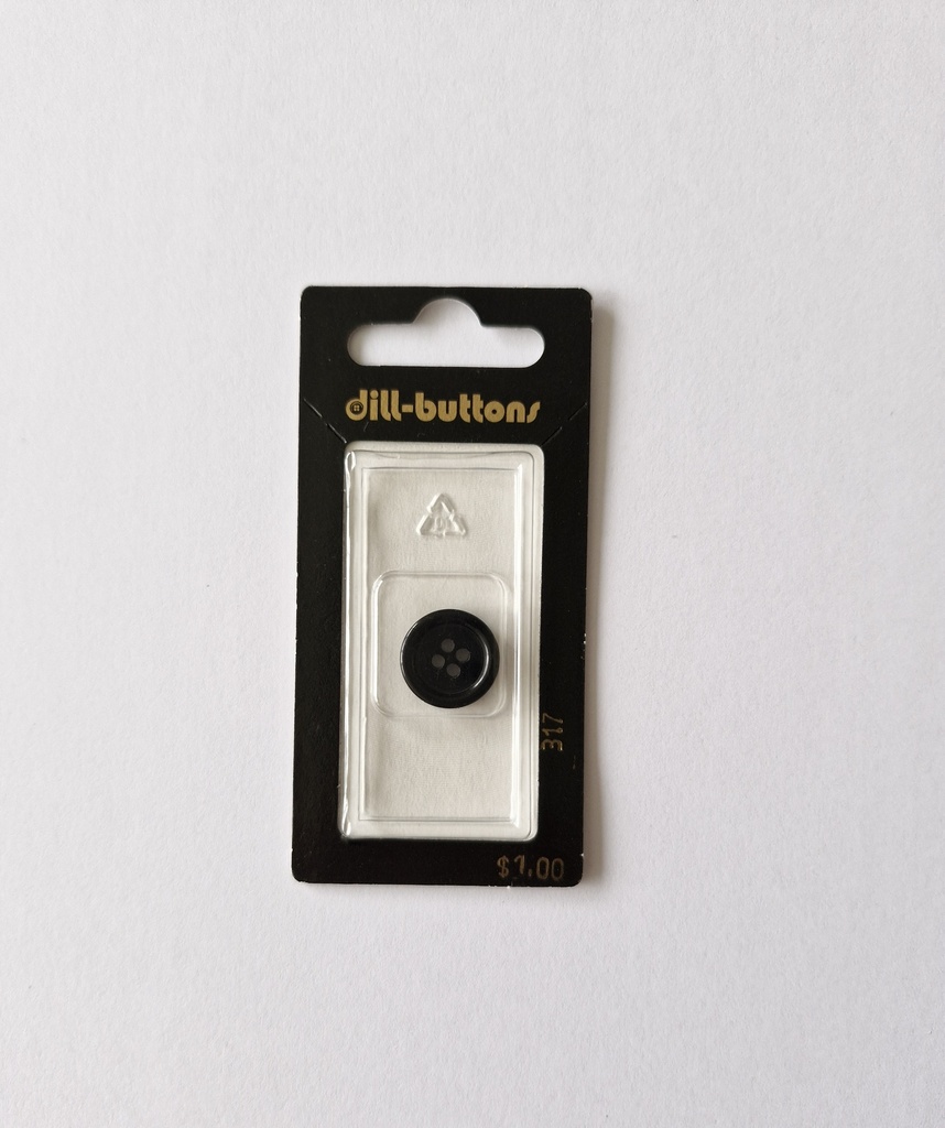 5/8" Polyester button black