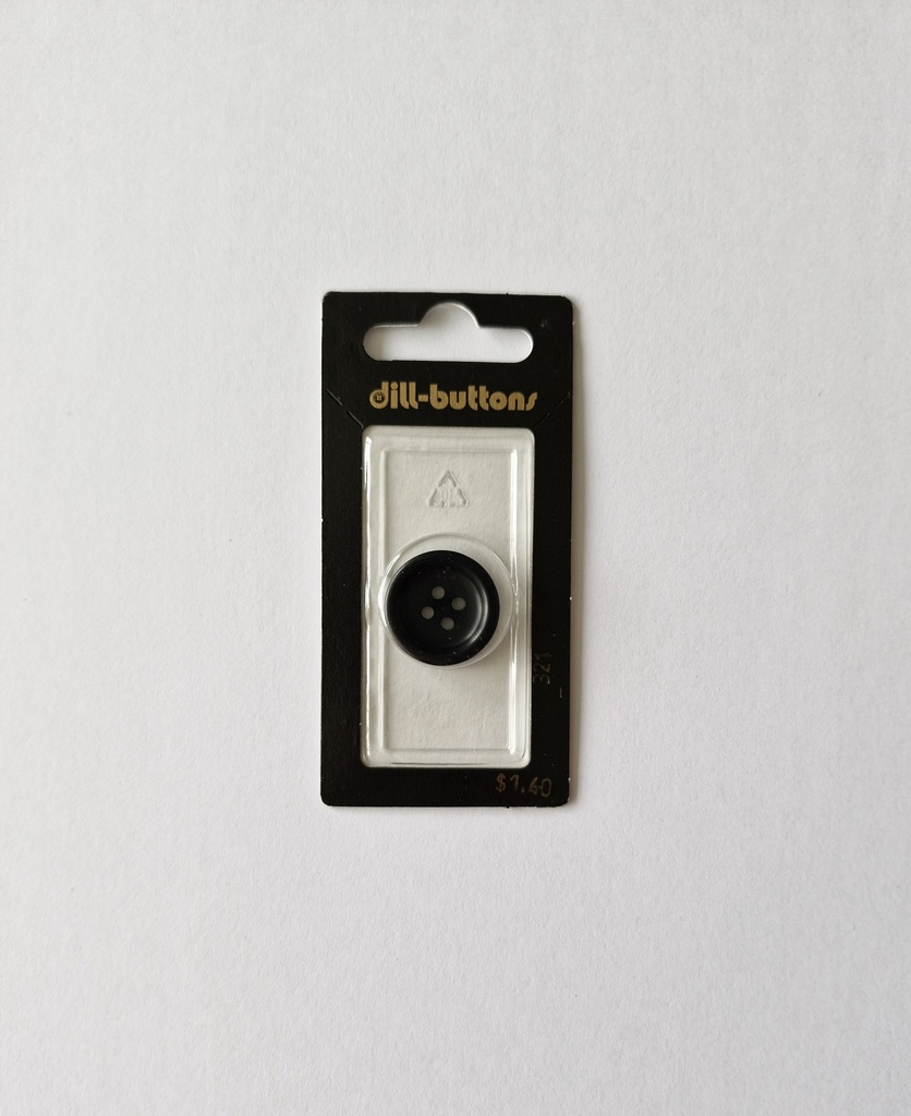 3/4" Polyester button black