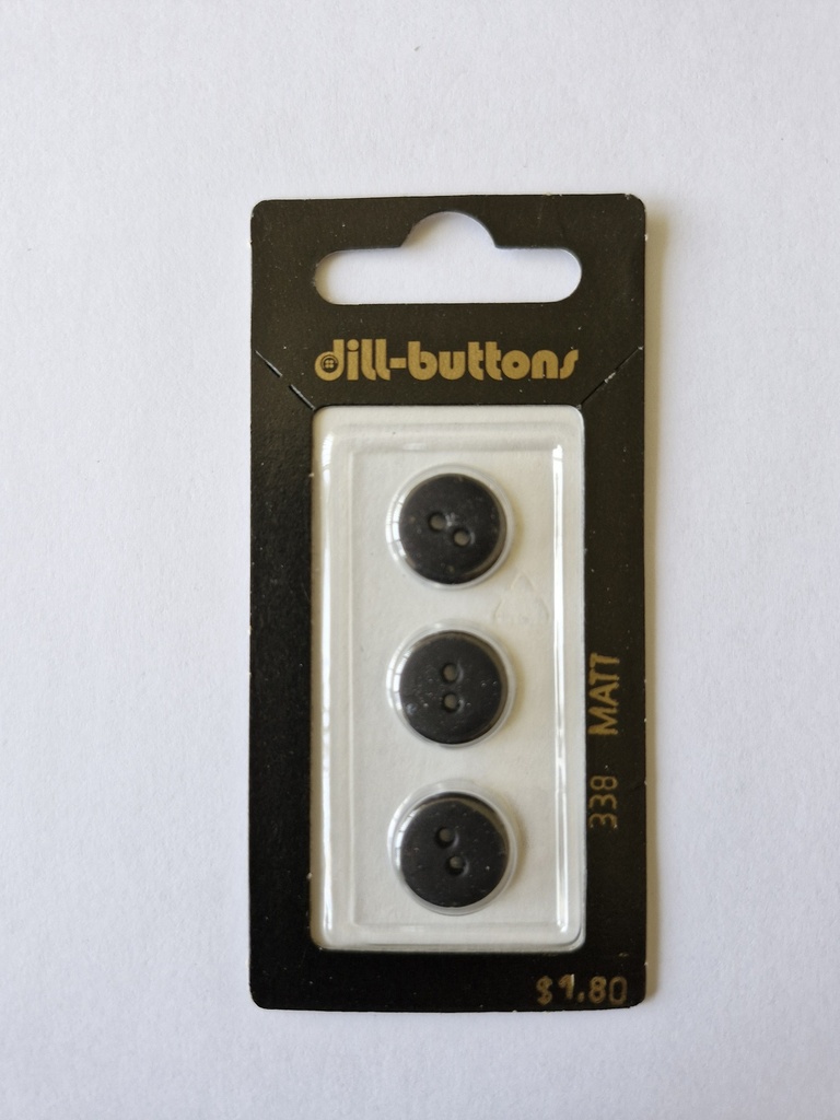 1/2" Polyamid button black