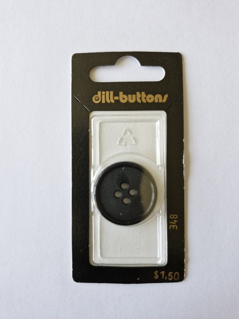 1" Polyamid button black