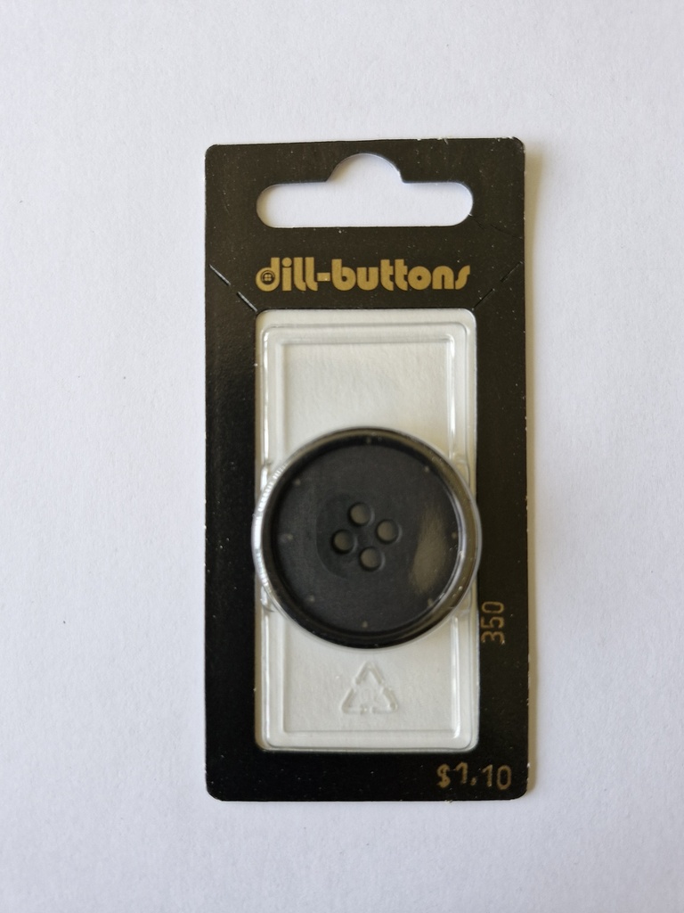 1-3/16" Polyamid button black