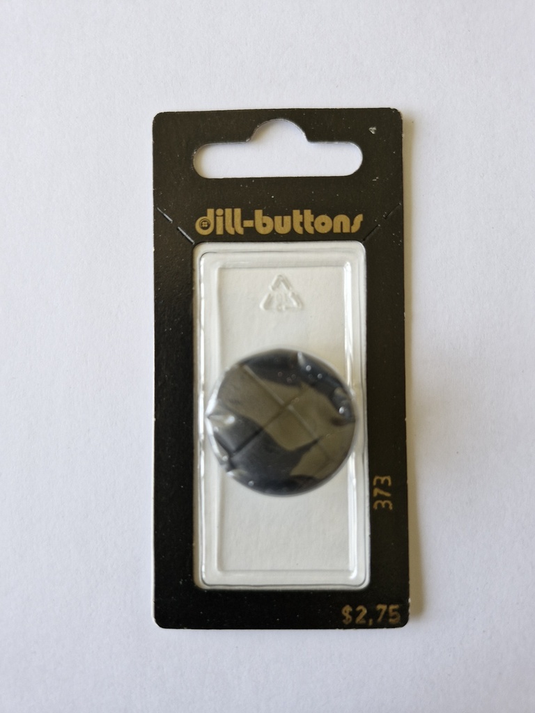 1" polyamide leather imitation button black