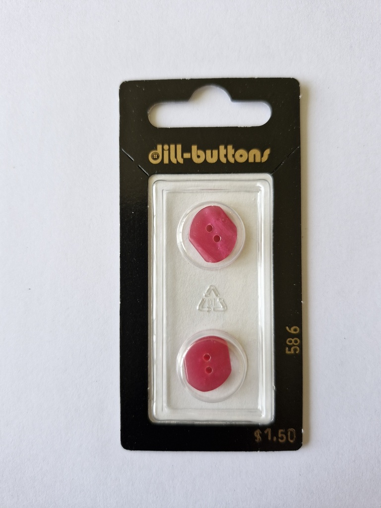 9/16" Polyester button rose