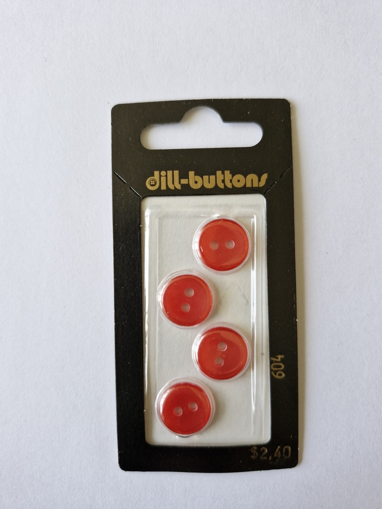 1/2" Polyester button red