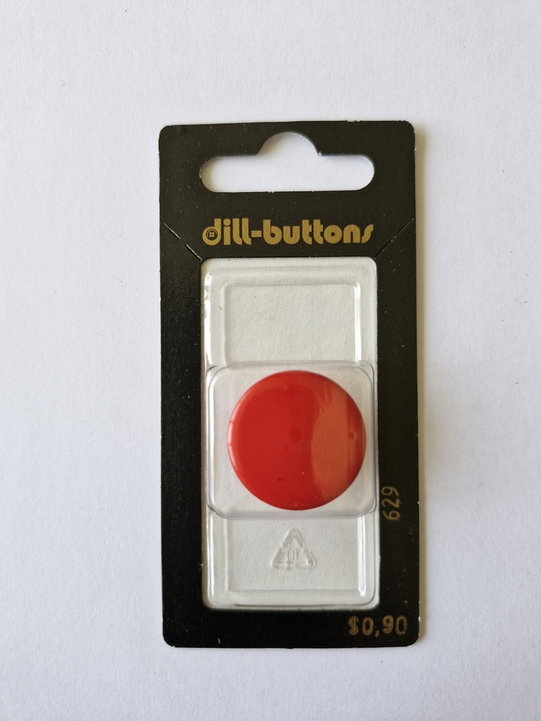7/8" Polyamid button red