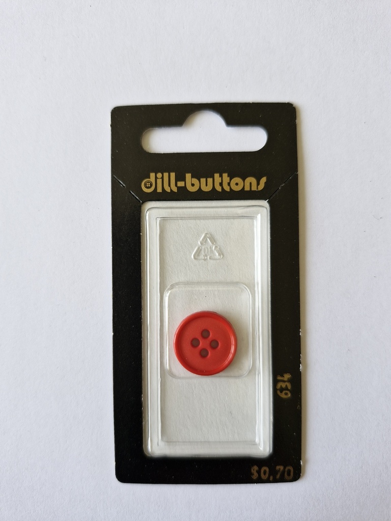 5/8" Polyamid button red
