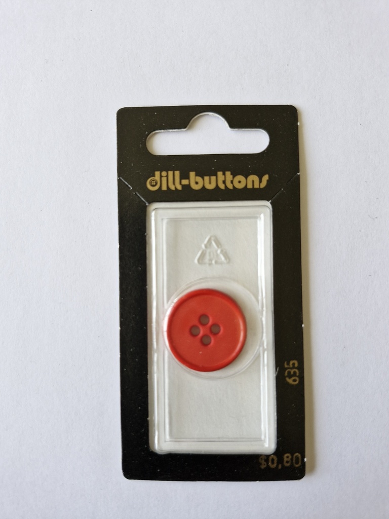 3/4" Polyamid button red