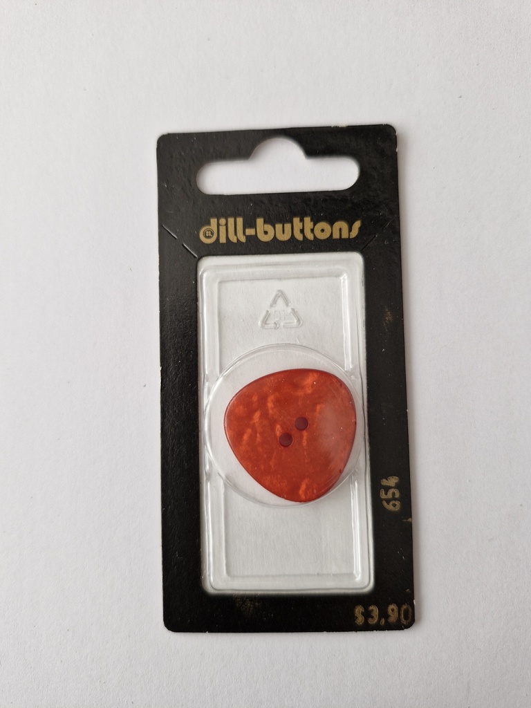 1" polyester button red