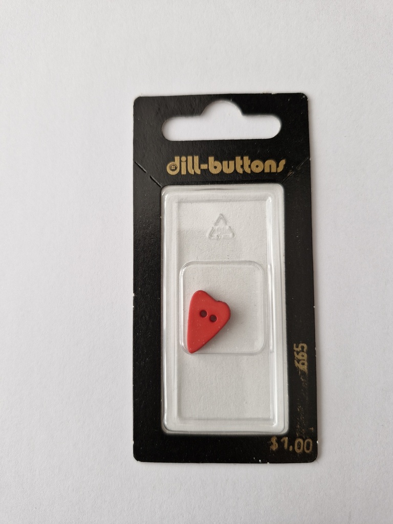 9/16" novelty button red