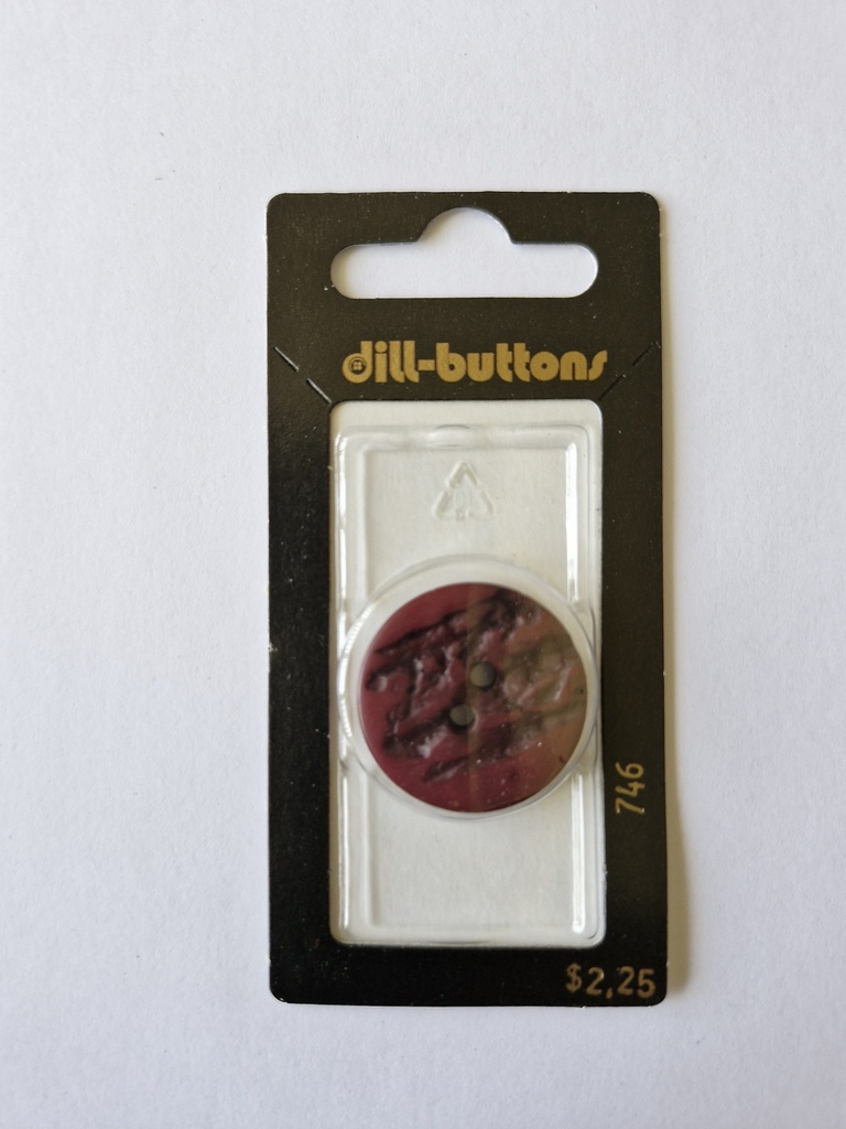 1" Polyester button bordeaux