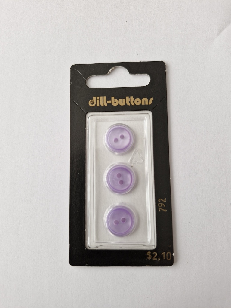 1/2" Polyester button lilac