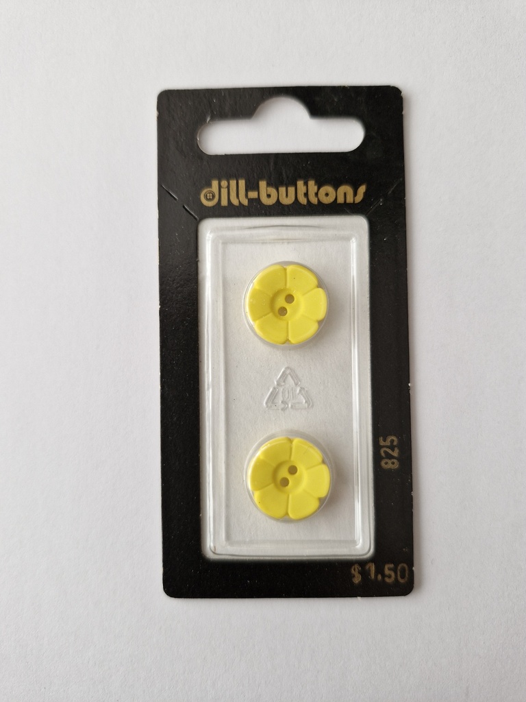 9/16" polyamide fashion button yellow